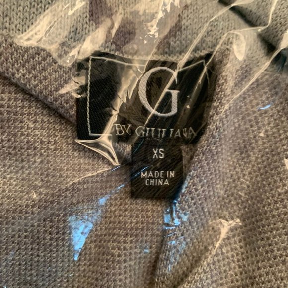 NWT G BY GIULIANA JACQUARD SWEATER KNIT DUSTER‎ CARDIGAN GRAY LEOPARD XS - Picture 10 of 12